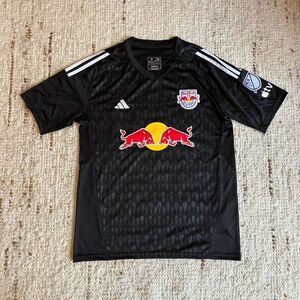 RARE Adidas MLS New York Red Bulls Racing F1 Away Home Black Soccer Jersey M